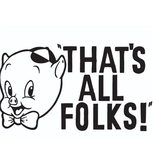 Looney Tunes Porky Thats All Folks Grid Wii Remote Controller Skin